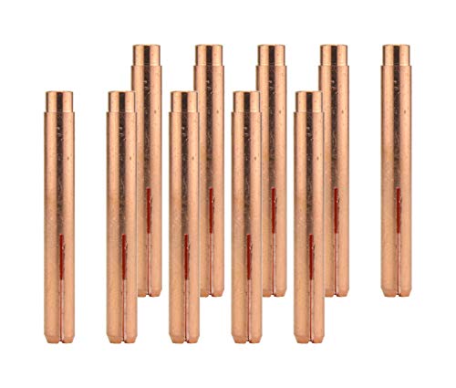 SÜA - Long Collet for TIG Welding Torches 9/20/25 with Large Diameter Gas Lens Set-Up - 3/32'' (2.4mm) - Model: 13N23L - (10 PACK)