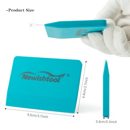 Image of NEWISHTOOL Soft Silicone Small Squeegee for Vinyl, 2 PCS PPF Tools Window Tinting V-Blade Scraper for Window Film Application, Car Paint Protective Film Installation & Water Removal | PPF Squeegee, Window Tinting V-Blade Scraper, Glass Film Application, Car Paint Protective Film Installation & Water Removal