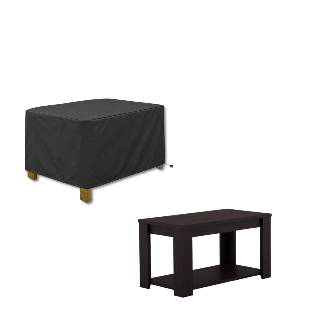 KHOOBREZ Coffee Table Cover 25x25x22 Inch | Dustproof & Water-Resistant Center Table Cover | Breathable Heavy Duty Polyester Furniture Protector | Indoor Outdoor Use-image-45