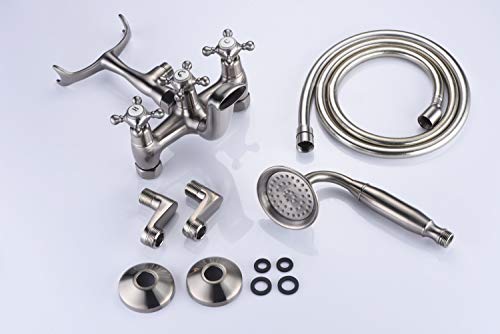 Sumerain Clawfoot Tub Faucet Brushed Nickel, Bathtub Faucet With Shower #TOP7