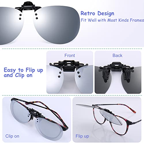 Costyle Retro Polarized Clip on Flip up Plastic Sunglasses Driving Fishing Traveling3