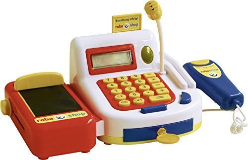 roba Kaufladen, Kinder Kaufmannsladen inkl. über 100 Teile Kaufladenzubehör und elektronischer Kasse, Verkaufsstand Holz… – Bild 5