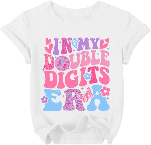 Image of in My Double Digits Era Shirt Girls Birthday Girl Shirt | 10 Birthday Shirt Girls 10th Birthday Gifts For Girls 10 Year Old Ten Party Tee Tops