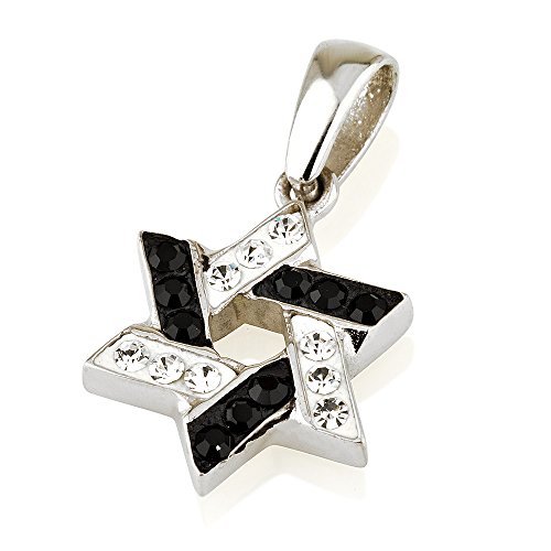 Collier étoile de David argent 925 et pierres précieuses, le cadeau idéal