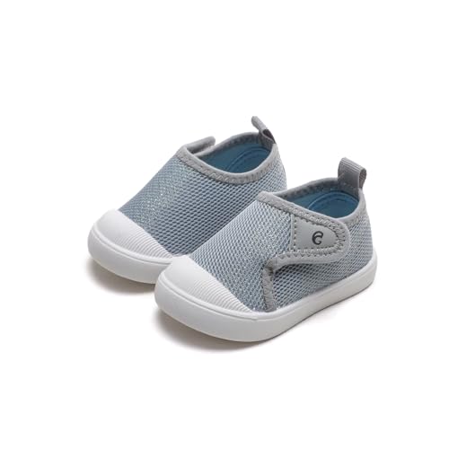 Toddler Girls Boys Shoes Kids Canvas Sneakers with Cartoon Print Adjustable Strap