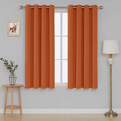 Image of Deconovo Blackout Curtain, 52x63 Inch, Orange