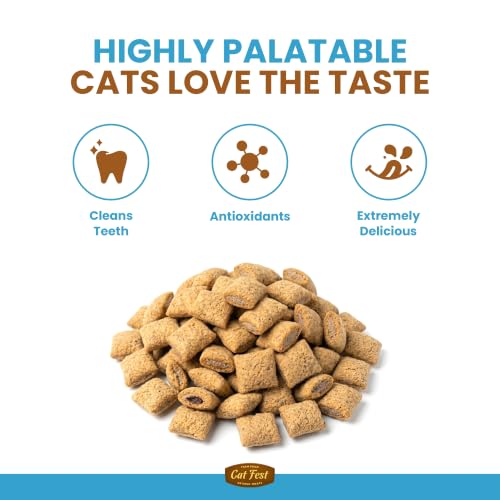 Image of BarkButler x Catfest Pillows with Salmon Creamy Filling Cat Treat, 30g |Made with Natural Ingredients |0% Artificial Flavor, Colour or Preservatives|for All Cats & Kittens Breed