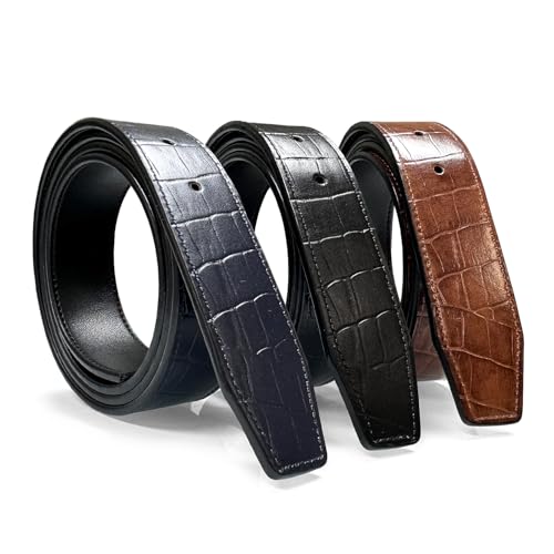 Reversible Dress Belt Strap Replacement Genuine Leather 1-1/8"(30mm) & 1-3/8"(35mm) Wide4