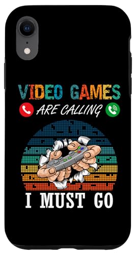 Video Games Are Calling And I Must Go Funny Player �Q�[�}�[�{�[�C �X�}�z�P�[�X iPhone XR �p