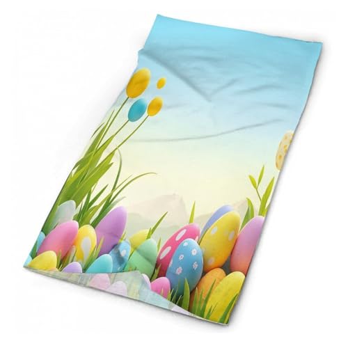 VTCTOASY April Easter Neck Gaiter Personalized Soft Windproof Face Covers Cozy Winter Neck Warmer Gator Scarfs Multipurpose Fashion Breathable Bandana Face Mask Scarf for Adult