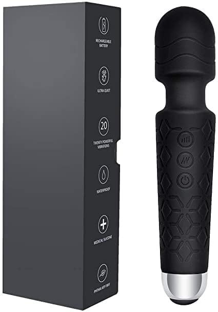 Upgraded Cordless Full Body Massager Machine for Pain Relief, Handheld Back Massage Machine with Medical Grade Silicone, Fast Charging, 8 Speeds, 20 Modes (Design 02)