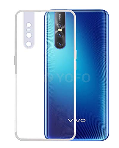 YOFO Back Cover Case for Vivo V15 Pro Flexible Shockproof TPU Cushioned Edges (Transparent) (B07QRQHV81) Amazon Price History, Amazon Price Tracker