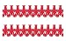 Beistle 53451 Crawfish Garland, 2 Piece, 9" x 14', Red