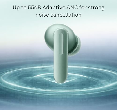 Image of Bluetooth Buds 4 for Oneplus with Dual Drivers & Dual DAC Audio, 50dB Active Noise Cancellation, Hi-Fi Sound Quality, Clear Voice Calls, Stable Low Latency Connection (Light Green)