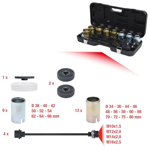 Kit montage roulements KS Tools 700.1550 avec bagues de pression acier