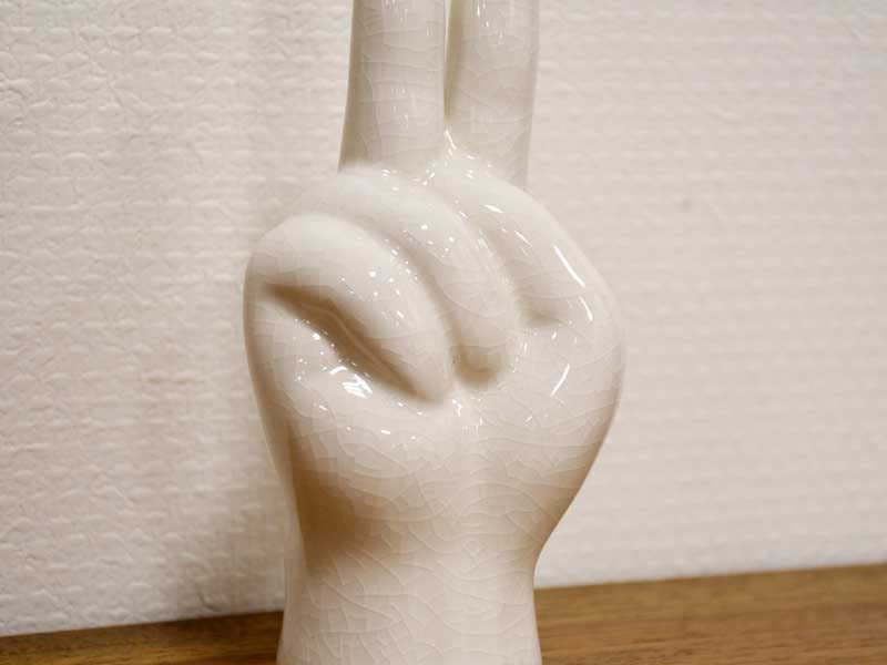 Amazon.co.jp: ハンドオブジェ ピース Peace 手の置物