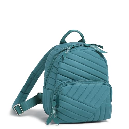 Vera Bradley Mini mochila de algodón para mujer, Verde Forever, Talla única