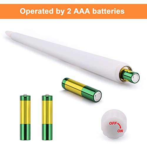 image for IMAGE Taper Candles, IAMGE 12 Pcs Battery Operated Taper Candles 3D Wi