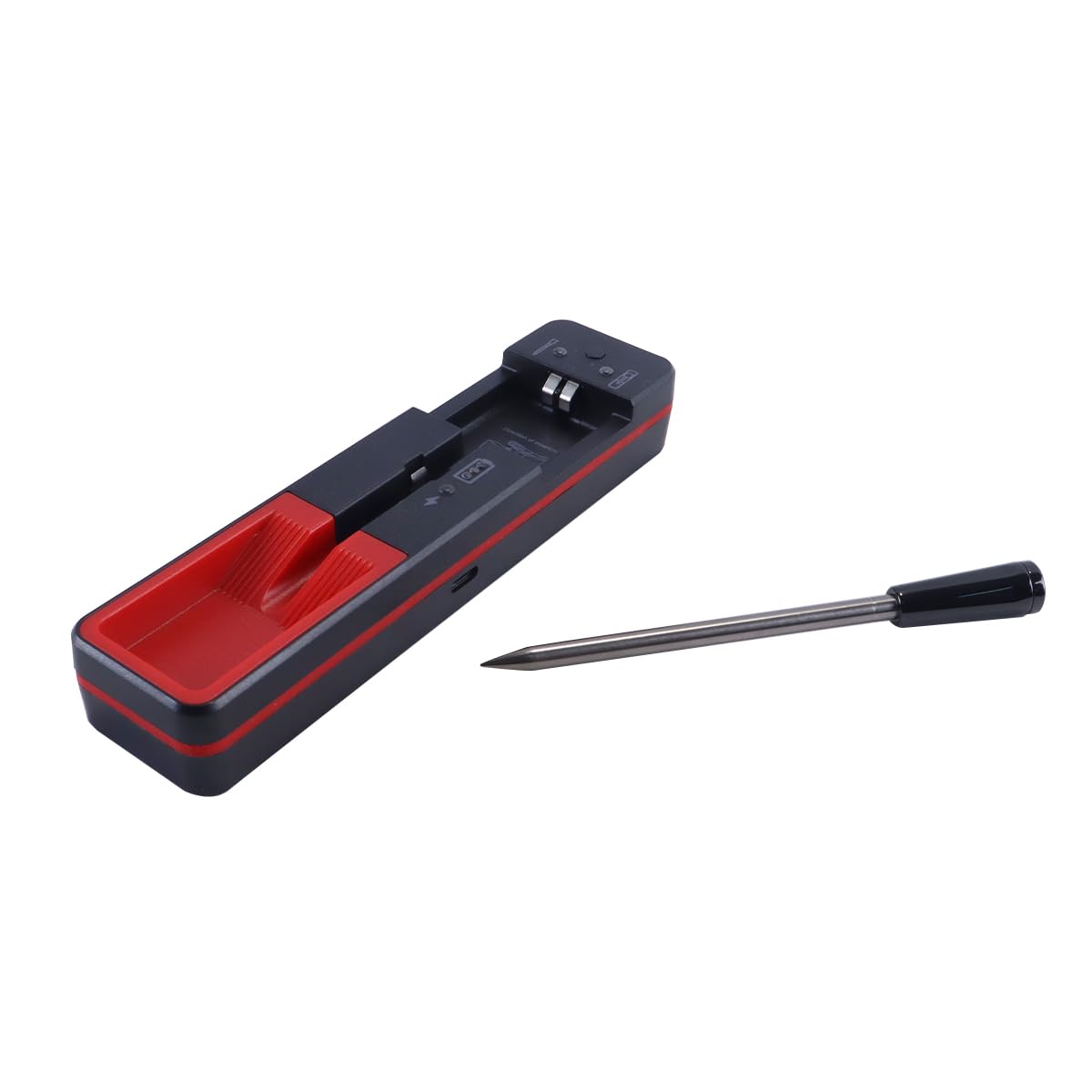 Ticha Termómetro de carne, inalámbrico, alcance de 109,7 m, Bluetooth, termómetro de parrilla, respuesta de 1 segundo, impermeable IP67, para freír, parrilla, asador