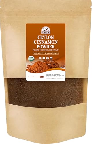 52USA Organic Ceylon Cinnamon Powder, 2oz | True Cinnamon from Sri Lanka, Non-GMO, Gluten-Free, Freshly Packed for Baking, Cooking & Beverages