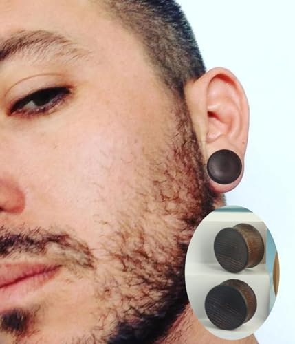 TIANCI FBYJS 3 Pairs Gauges For Ears Wood Saddle Fit Solid Organic Earrings Plug Gauges Double Flared Wooden Ear Tunnels Stretcher Punk Piercing2