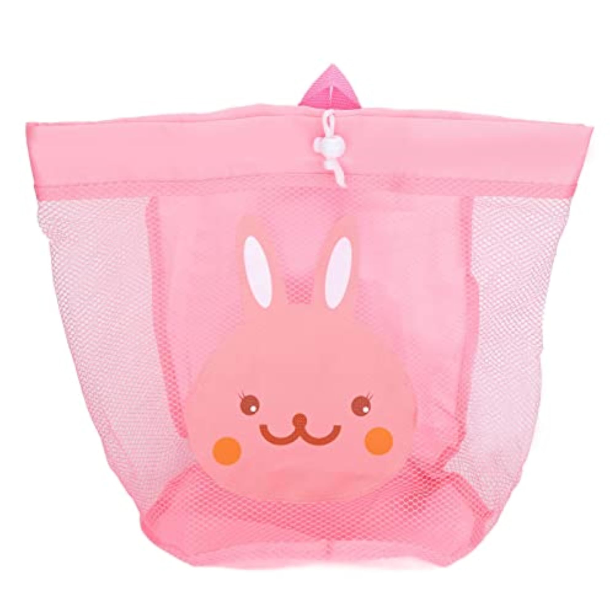 Kids Toy Beach Mesh Drawstring Backpack (Pink)