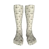 Pioyoku Fishing Hook (3) Print Knee High Socks For Men...