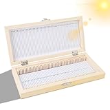 Microscope Slide Box Large-Capacity Biological Slide Storage Box Wooden Storage Box for Collection