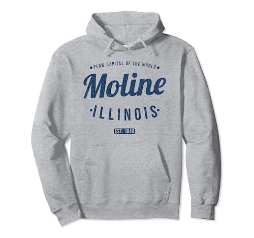 Recuerdo retro vintage de Moline Illinois IL Moline Sudadera con Capucha