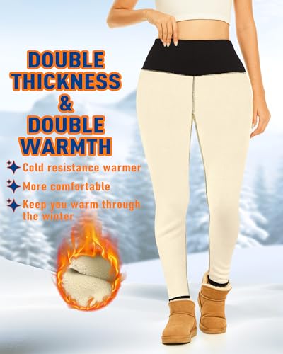 Leggings térmicas forradas de lã grossa – Calças de ioga quentes de inverno de cintura alta para cor