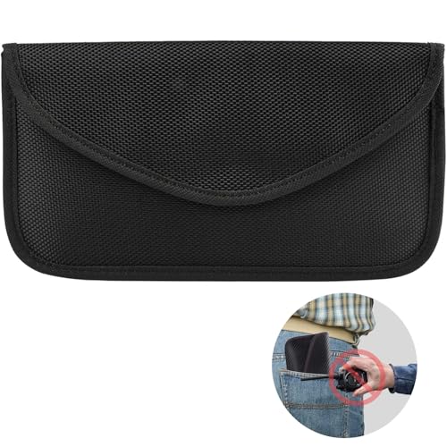 Faraday Pouch For Phones And Car Keys, RFID Signal Blocking Bag Anti-Tracking Mobile Phone Case Keyless Car Key Signal Blocker Pouch WIFI NFC Anti-Theft Signal Blocking Cages Keyless Entry Protector