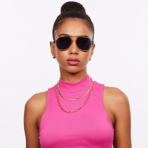 Image of Hip Hop Full Rim Square Branded and Stylish Sunglasses For Men & Women | Polarized and 100% UV Protected | Medium | LK S15200