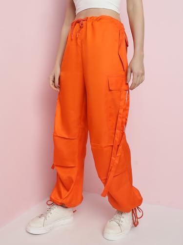 Image of KOTTY Women's High Rise Relaxed || Straight || Joggers Fit Cargo's for Pants || Trousers