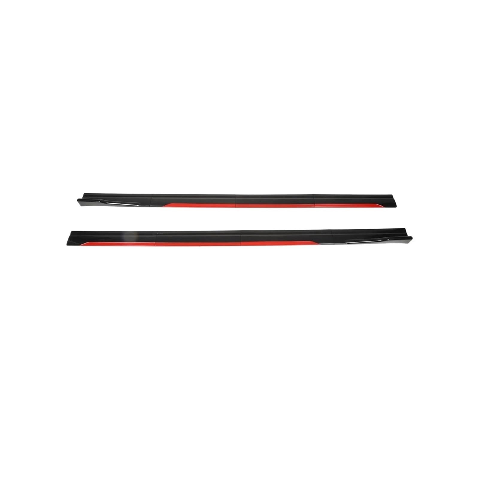 Side Skirts 8PCS Set Car Body Styling Side Skirt Trim Splitters Diffuser Winglet Bright Black Red Universal Compatible