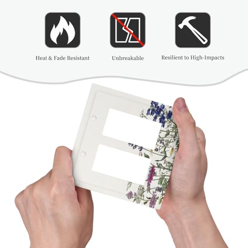 Cubiertas decorativas para toma de corriente de flores botánicas para salón elegante 7