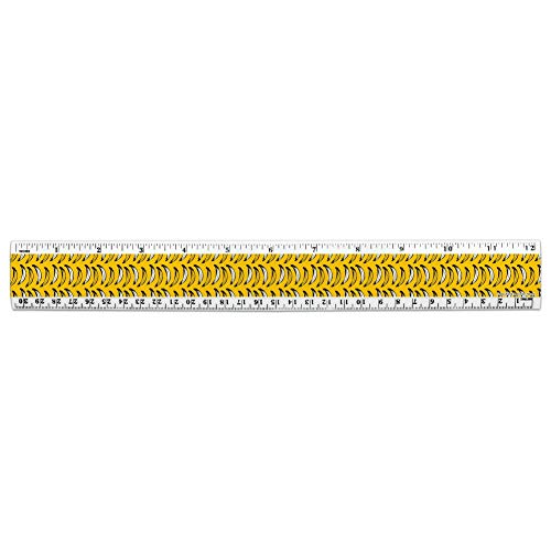 Just Bananas Pattern 12 Inch Standard and Metric Plastic Ruler