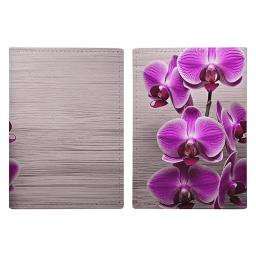 Portefeuille de voyage en cuir pour passeport violet 20cm