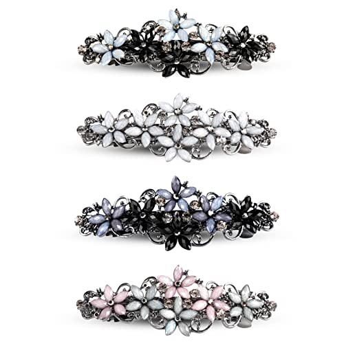 Pince à cheveux pour femme - Français - Lot de pinces à cheveux antidérapantes - En plastique - Accessoires pour cheveux fins ou épais (2) Cover