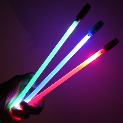 Glow Products Light Up LED Marker Ground Stakes (Set of 12) - LED Light Stick Markers (Assorted)