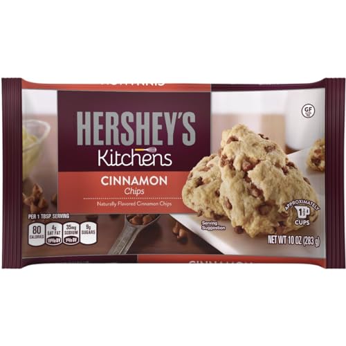 Smiling Sweets Hershey Cinnamon Baking Chips Bags, Great for Baking and Snacking on, Perfect to Give a Bag and Use a Bag for Yourself, Use Anytime and Especially During Holidays - 10 oz (Pack of 3)