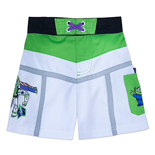 Disney Buzz Lightyear Swim Trunks for Kids Size 3 White