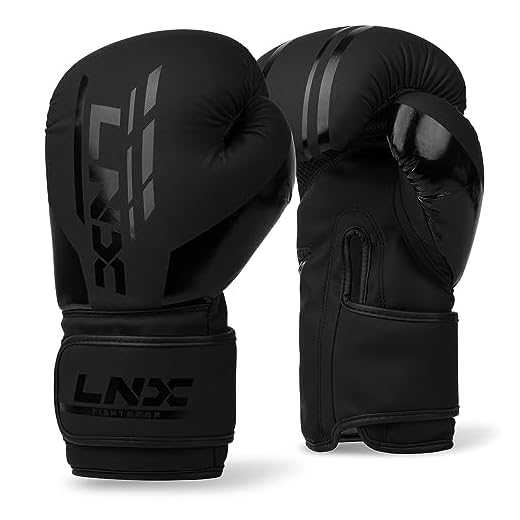 LNX Boxhandschuhe Challenge 8 10 12 14 16 Oz - Männer, Frauen, Kids Kickboxen Boxen Muay Thai MMA Kampfsport UVM (ultimatte Black (003), 12 Oz)