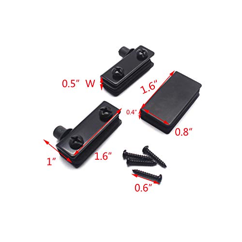 T Tulead Magnetic Catch Latch Glass Door Hardware Abs Black Hinge Latch With Clamp Clip Set #TOP1