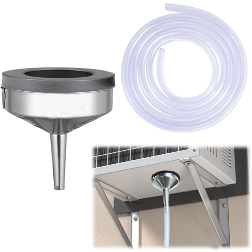 4Ft Magnetic Window Air Conditioner Drain Hose, Universal Portable AC Drain Hose Connector Kit, Replacement for Mini Split Units and Window AC