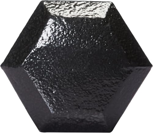 Image of amazon basics Cast Iron Hex Dumbbell | 4.5 Kgs | for Resistance Training | Built-to-Last Strength | 25 L x 8.8 W x 7.6 H cm | Black