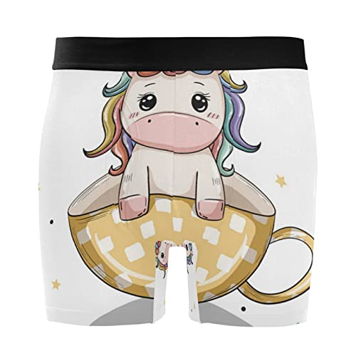Bóxer para Hombre de Unicornio Pack de 2 Calzoncillos Elásticos de Algodón Suave