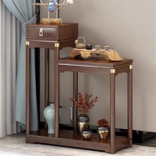 Support pour bonsaï de table chinois en bambou avec tiroir - 6