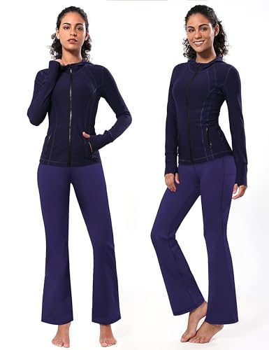 Image of BUBBLELIME 29 inch /31 inch /33 inch /35 inch /37 inch 3 Styles Women's High Waist Bootcut Yoga Pants Basic /Side Pockets Tummy Control Workout Flared