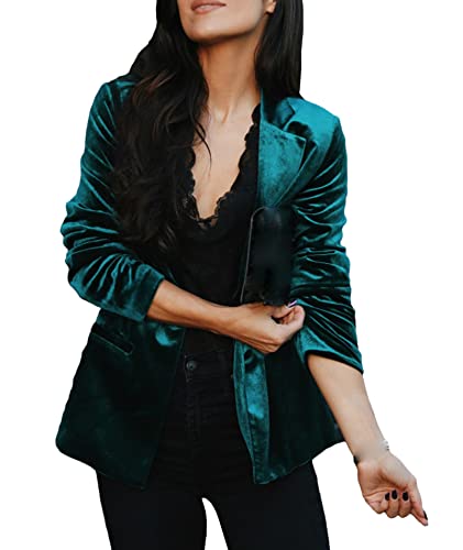 10 Best Velvet Blazers for Women That Elevate Any Outfit 9 SEMATOMALA Women's Velvet Blazer Jacket with Pockets