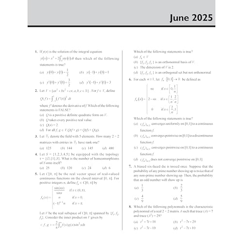 Image of PW CSIR - NET Recap Mathematical Sciences Chapterwise & Yearwise Previous Years Solved Papers (2025-2015) PYQ June 2025 Exam Questions Covered l GATE, TIFR, BARC, and IIT JAM Exams